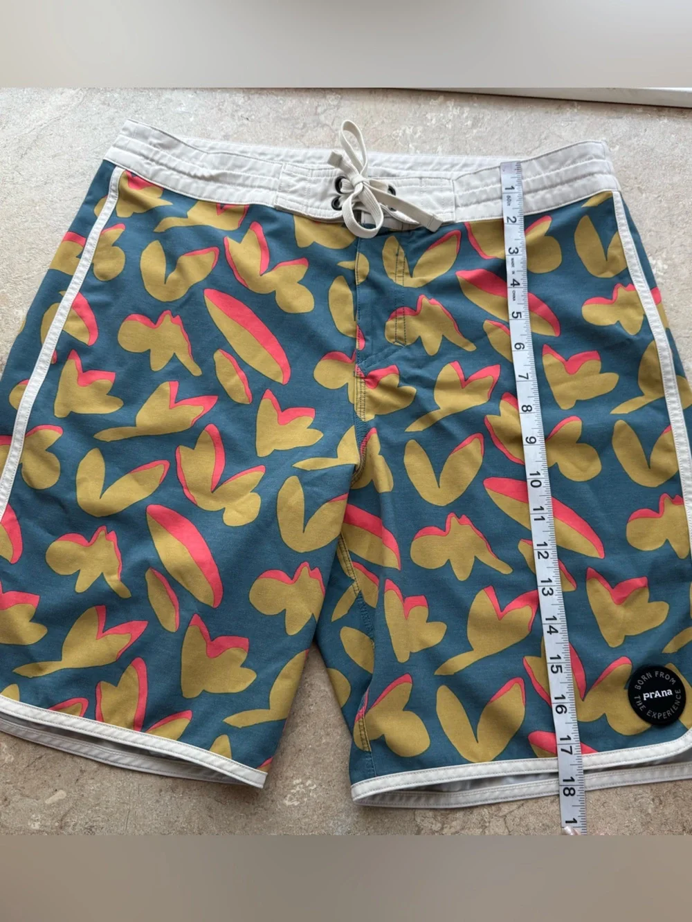 Prana Vintage Boardshorts-Catalina Indo Disco, Size 30, Inseam 8